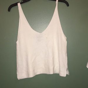 White knit forever 21 crop top